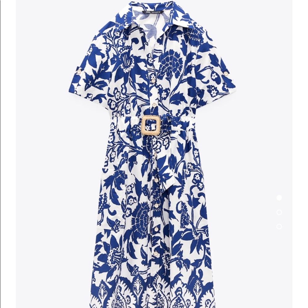 NWT Zara Midi Floral Print Dress